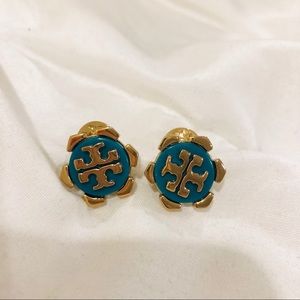Tory Burch logo earrings